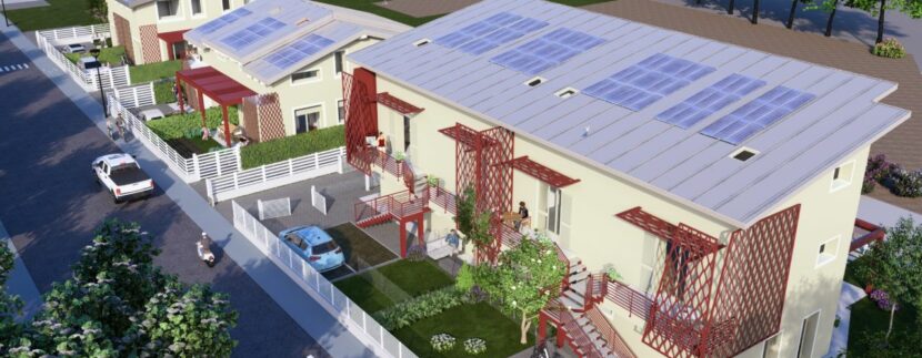 rendering esterno blocco A - B -C