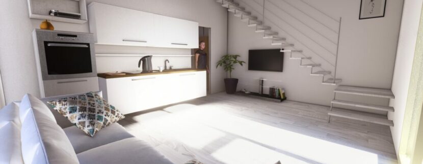 loft open space con Giardino al mare
